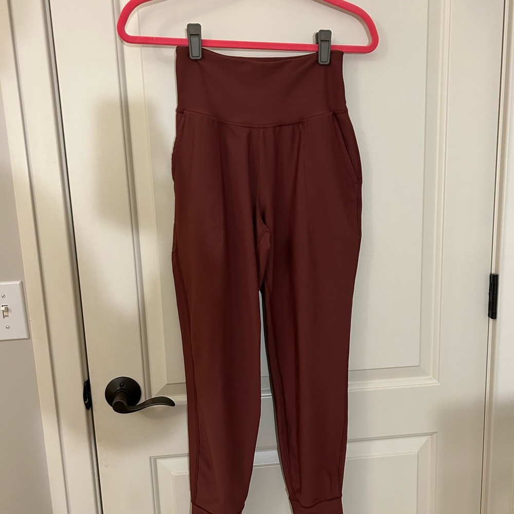 Old Navy Women's High-Waisted Burgundy Joggers